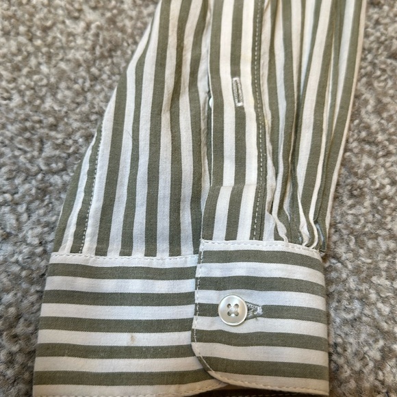 by Trovata California Birds of Paradise S Striped Button Down Shirt Blouse - Picture 7 of 14